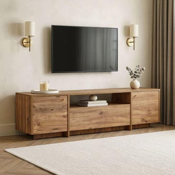 Evila TV-meubel - Houtkleurig - Nieuw/Ongebruikt -, Verzenden, 150 tot 200 cm, Nieuw, Scandinavisch