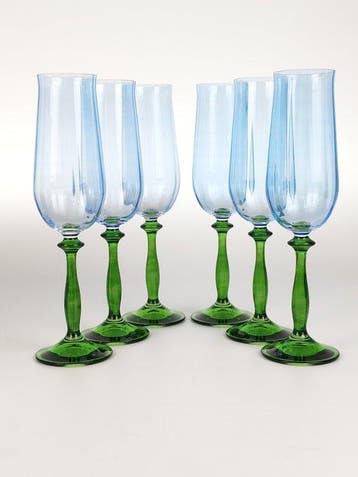 Secoloventesimo - Champagne fluitje (6) - Le Fleurs Bleu -
