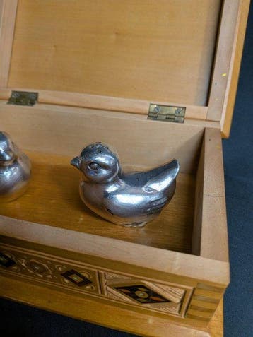Zout- en pepervaatjes (2) - vogel - Metaal