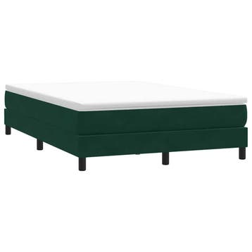 vidaXL Boxspring zonder matras fluweel donkergroen 160x210, Verzenden, Nieuw