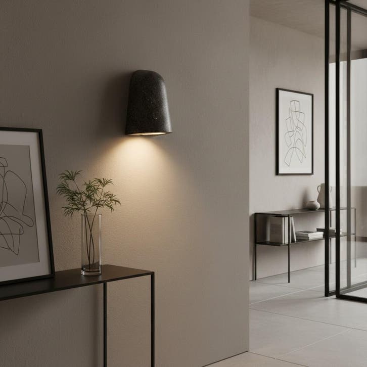Wandlampen Roche Muurlamp Zwart Binnenverlichting, Maison & Meubles, Lampes | Appliques, Envoi