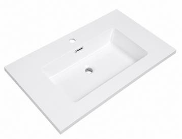 Badplaats Wastafel Angela 80 x 48 cm - Wit - Wasbak, Verzenden