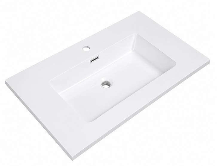 Badplaats Wastafel Angela 80 x 48 cm - Wit - Wasbak, Huis en Inrichting, Badkamer | Badkamermeubels, Nieuw, Verzenden