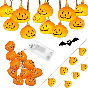 Halloween led slinger pompoentjes 4.5*5cm  lichtketting 2, Nieuw