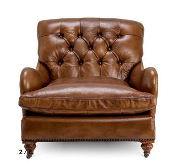 Eichholtz - Fauteuil (2) - tobak - Clubstoel Caledonian