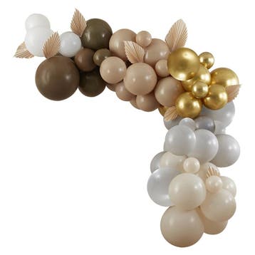 Taupe Bruin Nude Ballonnenboog Waaiers DIY Set, Verzenden, Nieuw