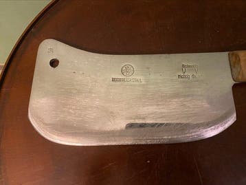 Keukenmes - Cleaver - Staal, Hout - Duitsland - Friedr. Paul