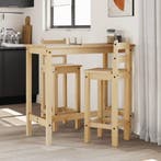 vidaXL 3-delige Barset massief grenenhout, Huis en Inrichting, Verzenden, Nieuw