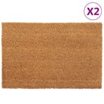 vidaXL Deurmatten 2 st 40x60 cm getufte kokosvezel naturel, Verzenden