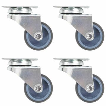 vidaXL Zwenkwielen dubbel 4 st 50 mm, Verzenden, Nieuw