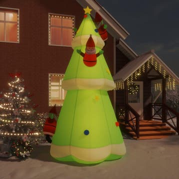 vidaXL Kerstboom opblaasbaar met LEDs 500 cm, Diversen, Verzenden, Nieuw
