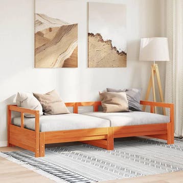 vidaXL Slaapbank zonder matras 80x200 cm massief grenenhout, Verzenden, Nieuw