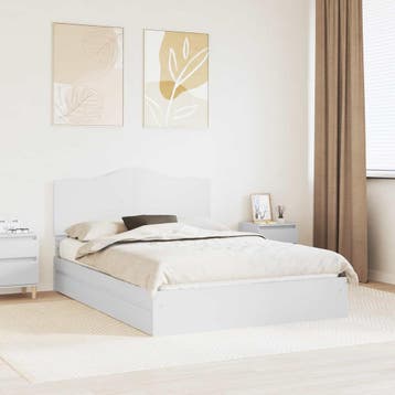 vidaXL Opbergbed met lade met hoofdeinde Wit 140 x 190 cm, Verzenden, Nieuw