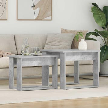 vidaXL Koffietafel Set 2 st Beton Grijs 50 x 52 x 42 cm, Verzenden, Nieuw