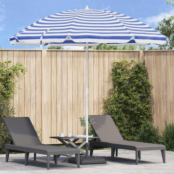 vidaXL Tuinparasol 263 x 263 x 272 cm 170T polyester Blauw, Verzenden