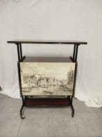 Armoire à liqueurs - Bois, Laiton, laminate - Chariot de bar