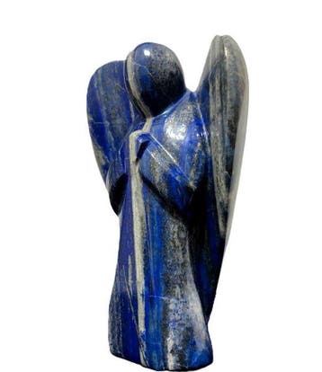 Blauwe lapis lazuli Gravure - Hoogte: 6.5 in - Breedte: 6.5, Verzamelen