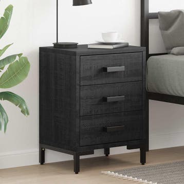 vidaXL Nachtkastjes 2 st 40x30x55 cm massief grenenhout, Huis en Inrichting, Verzenden, Nieuw