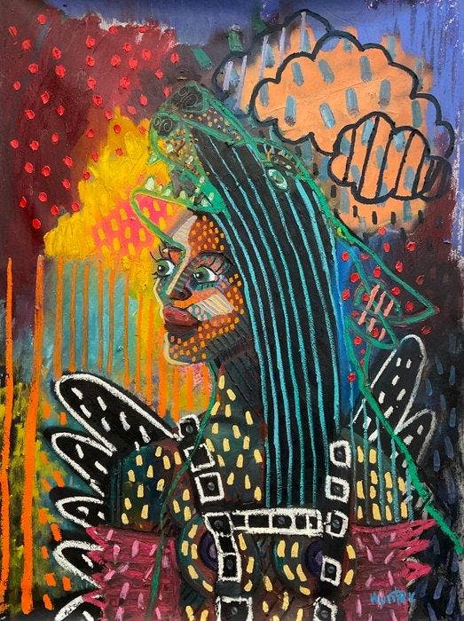 PAUL Hunter Speagle - Two Spirited (XL), Antiek en Kunst, Kunst | Schilderijen | Modern
