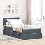 vidaXL Opbergbed met matras met opslag Donkergrijs 90 x 190, Verzenden