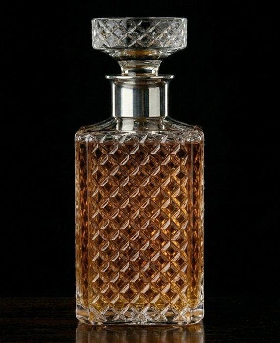 Wilhelm Theodor Binder - Fles - Decanter - .835 zilver -, Antiek en Kunst, Antiek | Zilver en Goud