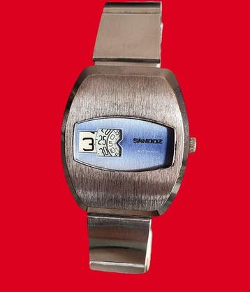 Sandoz Jump Hour - Space Age - Montre vintage Automatic -