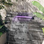 vidaXL Watervaloverlaat met RGB LEDs 60 cm acryl, Tuin en Terras, Verzenden, Nieuw