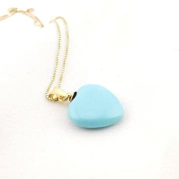 Turquoise - Argento 925 - Ketting met hanger - Italiaans