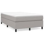 vidaXL Boxspring met matras stof lichtgrijs 120x190 cm, Verzenden, Nieuw