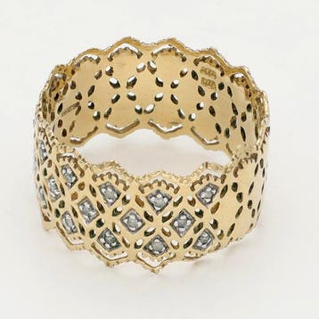 Bague - 9 carats Or jaune Diamant (Naturelle)