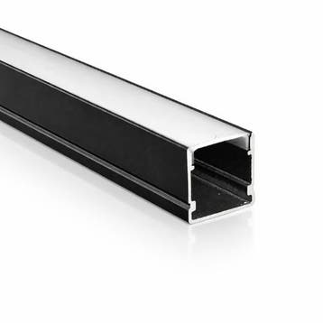 LED Strip Profiel Opbouw | 3 Meter uit één stuk | Zwart | D, Verzenden, Nieuw