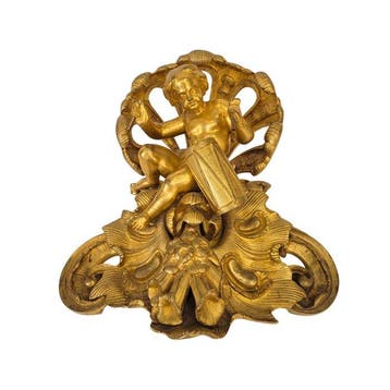sculptuur, Escultura de Napoleón III en bronce dorado,