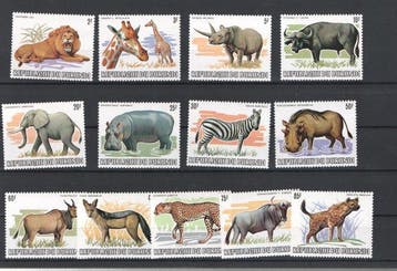 Burundi 1982 - Burundi 1982 dieren postfris., Gestempeld