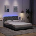 vidaXL Bedframe met LED zonder matras stof 140x190 cm, Verzenden