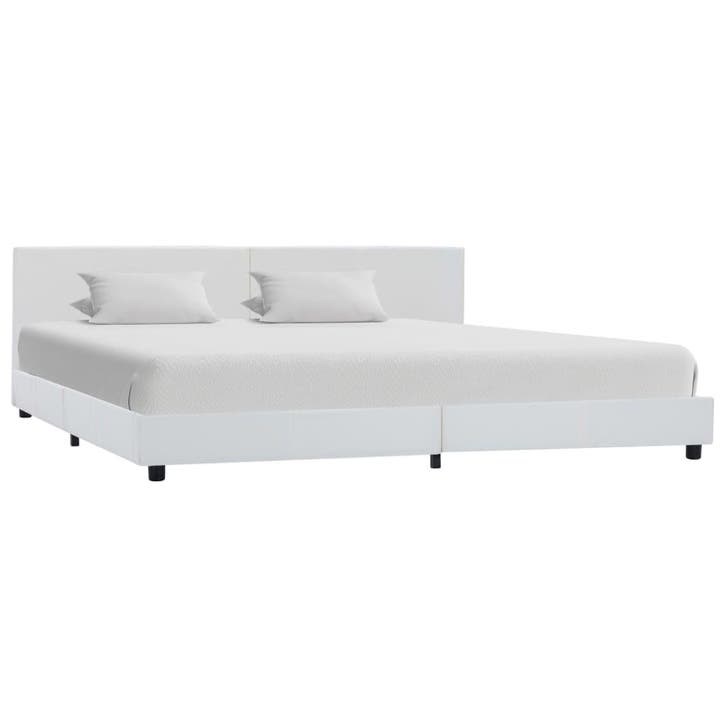 vidaXL Bedframe kunstleer wit 180x200 cm, Huis en Inrichting, Slaapkamer | Bedden, Nieuw, Verzenden