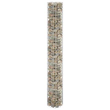 vidaXL Gabion paal rond Ø30x200 cm gegalvaniseerd staal, Verzenden, Nieuw