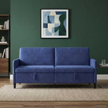 vidaXL Sofa met Opbergruimte Politieblauw 192 x 78 x 87 cm, Huis en Inrichting, Verzenden, Nieuw