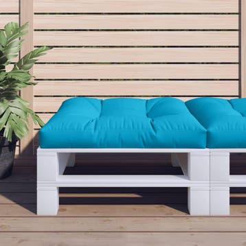 vidaXL Palletkussen 70x70x12 cm stof blauw, Verzenden, Nieuw