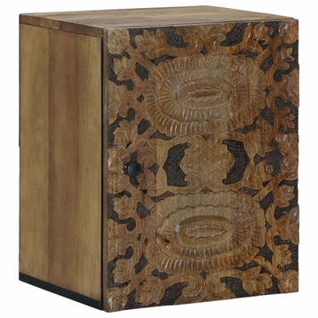 vidaXL Hangende Badkamerkast Bruin 38 x 33 x 48 cm Massief, Verzenden, Nieuw