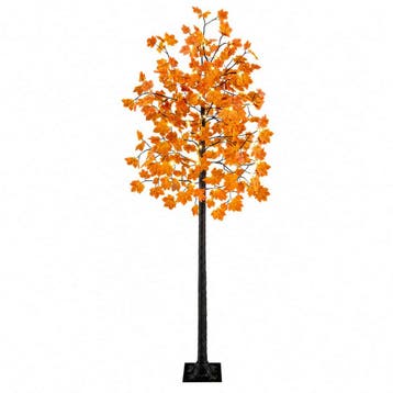 vidaXL LED-esdoorn-kerstboom Bruin 240 cm Kunststof 192, Verzenden