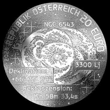 Oostenrijk. 20 Euro 2026 Cats Eye Nebula Proof (Zonder