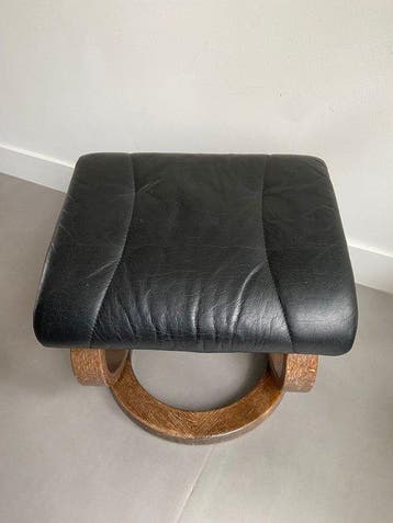 Himolla - Ottoman - Bois dur, Cuir - Himolla vintage