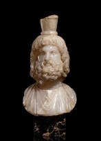 Sculpture, busto del Dio Serapide - 31 cm - Albâtre