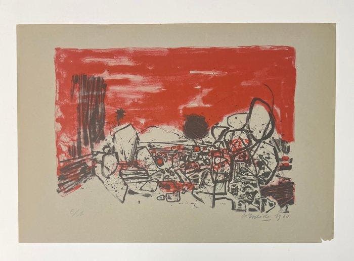 Corneille (1922-2010) - Dans le Désert, Antiquités & Art, Antiquités | Autres Antiquités