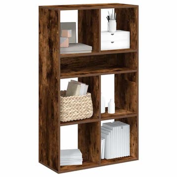 vidaXL Boekenkast 66x31x112 cm bewerkt hout gerookt, Verzenden, Nieuw