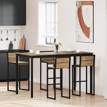 vidaXL Staande Bartafel Bewerkt hout Rechthoekig, Verzenden, Nieuw