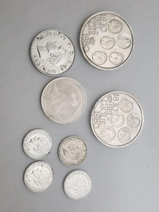 Wereld. Collection of silver coins (Zonder minimumprijs), Timbres & Monnaies, Monnaies | Europe | Monnaies non-euro