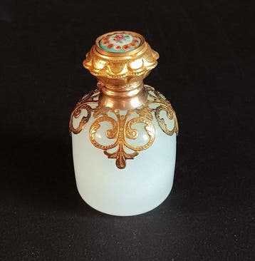 Flacon de parfum - Verre opalescent - Napoléon III, Antiquités & Art