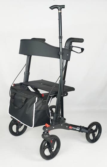 Rollator Plaza Lite Dubbel Opvouwbaar Black (Nieuw), Diversen, Ophalen of Verzenden, Opvouwbaar, Nieuw