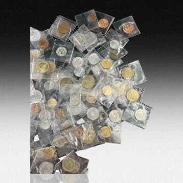 Wereld. Lote de 75 moedas do Mundo, Vários Países, Vários